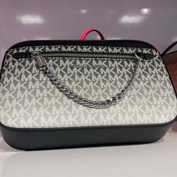 Michael Kors Jet Set Item Large Ombré EW Signature ZP Chain XBody Logo Crossbody - Picture 6 of 15